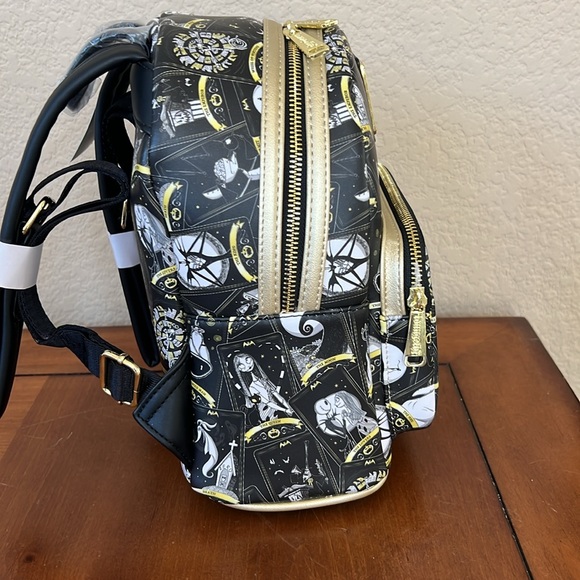 Loungefly Disney Nightmare Before Christmas Tarot Card AOP Womens backpack - Picture 4 of 7